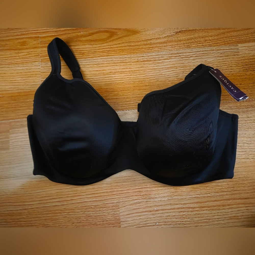 Cacique Women Bra 46DD Black Underwire